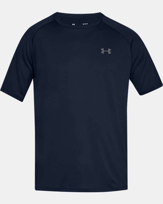 Men's UA Tech™ 2.0 Short Sleeve, Navy, pdpMainDesktop image number 4
